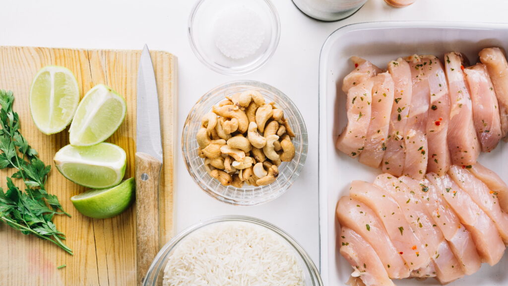 cashew-cut-lime-meat